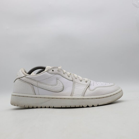 Nike Air Jordan 1 Men’s Size 10.5 Golf Low Golf Shoes White Crocodile DD9315 110